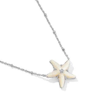 Parker Starfish Silver Short Pendant Necklace - alternate view