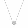 0.12 ct Pave Dira 14k White Gold Short Pendant Necklace
