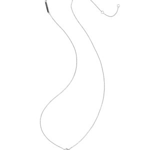 0.12 ct Pave Dira 14k White Gold Short Pendant Necklace - view 2