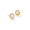 Sand Dollar Gold Stud Earrings