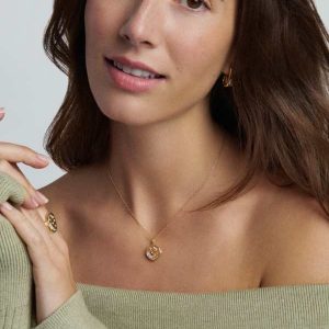 Skye Celestial 18k Yellow Gold Vermeil Locket Pendant Necklace - alternate view