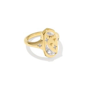 Skye Celestial 18k Yellow Gold Vermeil Cocktail Ring