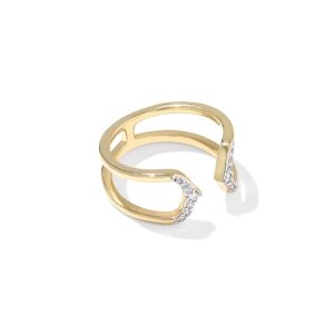 0.12 ct Sophee 14k Yellow Gold Open Frame Ring