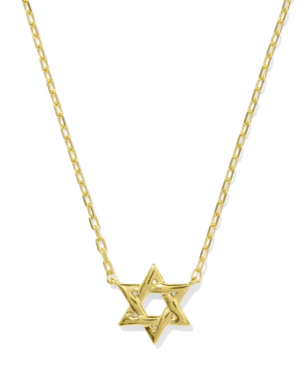 Star of David Pendant Necklace in 18k Gold Vermeil