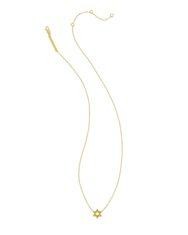 Star of David Pendant Necklace in 18k Gold Vermeil - alternate view