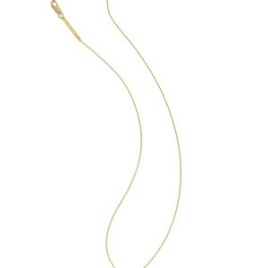 Tiny Anchor 18k Gold Vermeil Pendant Necklace in White Topaz - alternate view