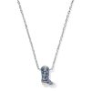 Tiny Cowboy Boot 14k White Gold Pendant Necklace