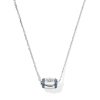 Tiny Football 14k White Gold Pendant Necklace