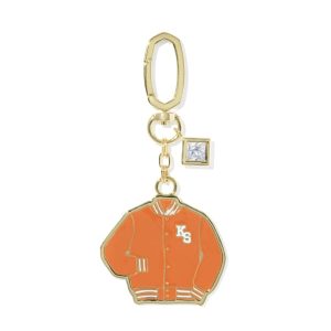 Varsity Jacket Enamel Gold Bag Charm
