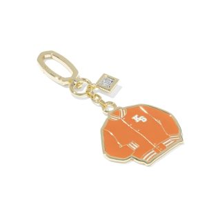 Varsity Jacket Enamel Gold Bag Charm - view 2