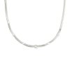 Virginia Sterling Silver Chain Necklace in White Topaz