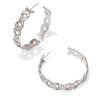 Keziah Hoop Earrings in Vintage Silver