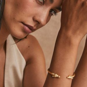Beau Cuff Bracelet in Vintage Gold - view 2