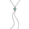 Abbie Oxidized Sterling Silver Bolo Necklace