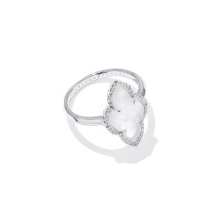Abbie 14k White Gold Cocktail Ring