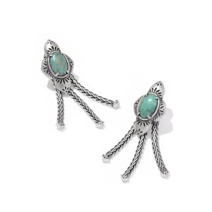 Abbie Oxidized Sterling Silver Fringe Convertible Drop Earrings