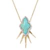 Abbie 14k Yellow Gold Fringe Short Pendant Necklace