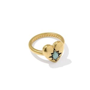 Adia Heart 18k Yellow Gold Vermeil Band Ring