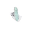 Danielle Elongrated Etch Frame Vintage Silver Ring
