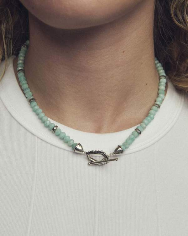 Ellery Vintage Silver Beaded Strand Necklace - alternate view