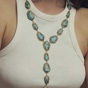 Ellery Vintage Gold Lariat Necklace - alternate view