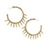 Keziah Vintage Gold Statement Fringe Hoop Earrings