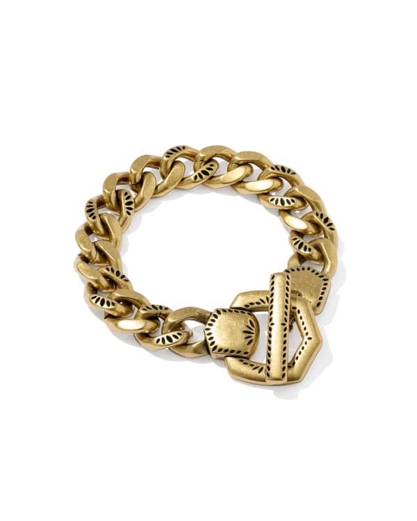 Keziah Vintage Gold Statement Link and Chain Bracelet