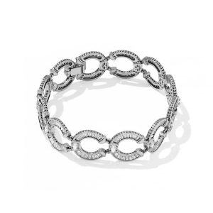 Noble Horseshoe Vintage Silver Link and Chain Bracelet