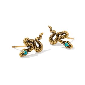 Snake Vintage Gold Stud Earrings