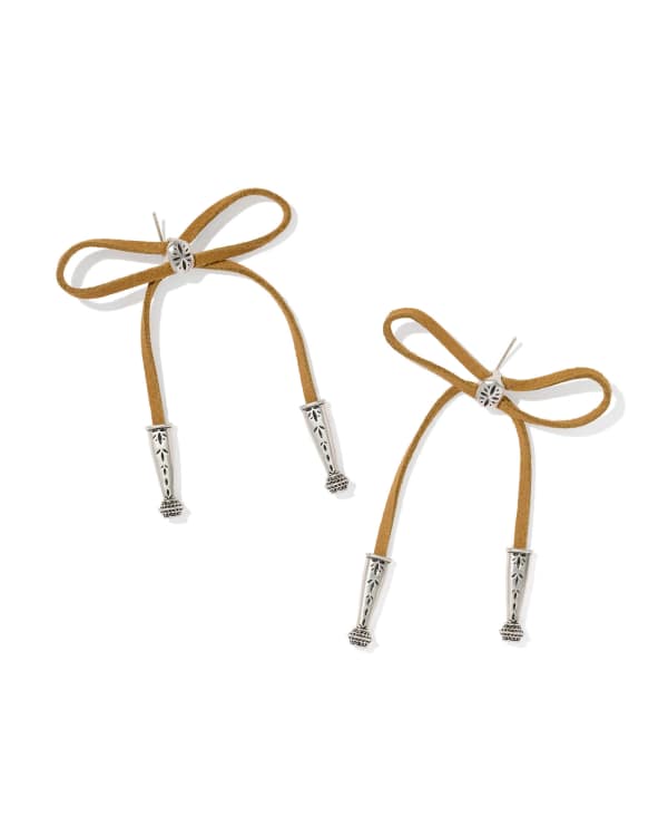 Tedi Vintage Silver Bow Statement Earrings