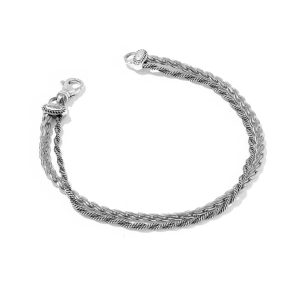 Weston Oxidized Sterling Silver Chain Bracelet