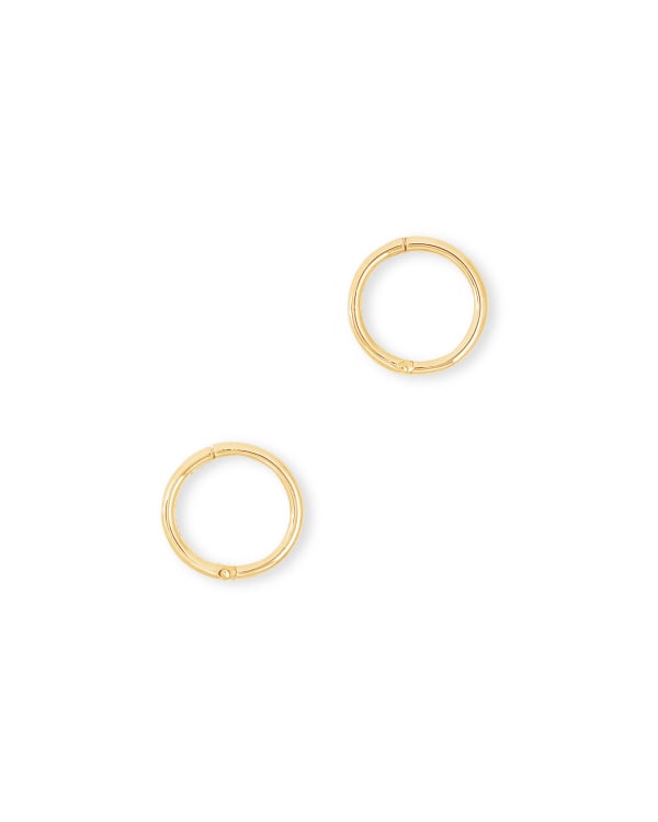 Keeley 10mm Huggie Earrings in 18k Gold Vermeil - view 2
