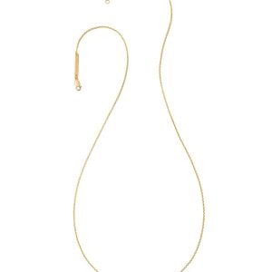 22 Inch Thin Chain Necklace in 18k Gold Vermeil - alternate view
