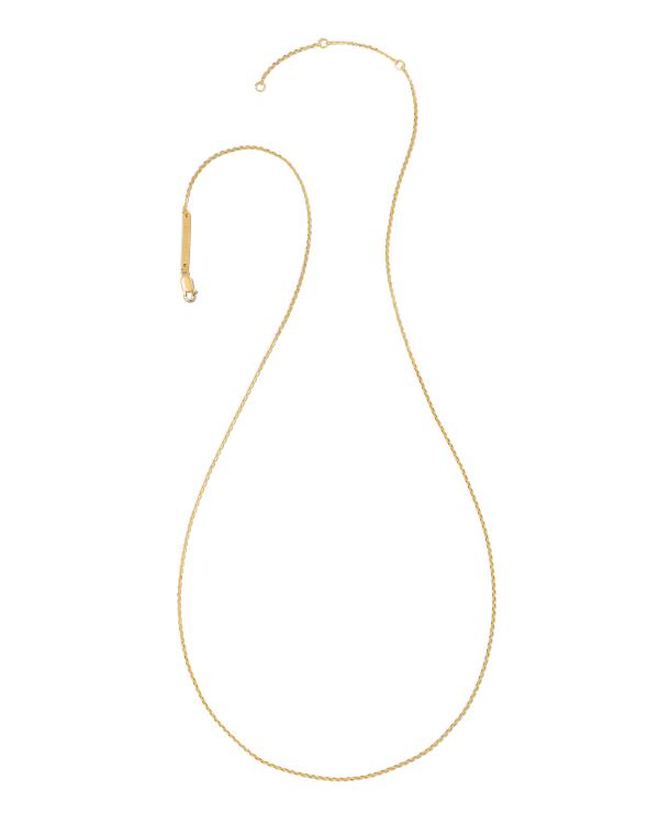 22 Inch Thin Chain Necklace in 18k Gold Vermeil - alternate view