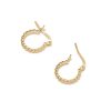 Beaded 13mm Huggie Earrings in 18k Gold Vermeil