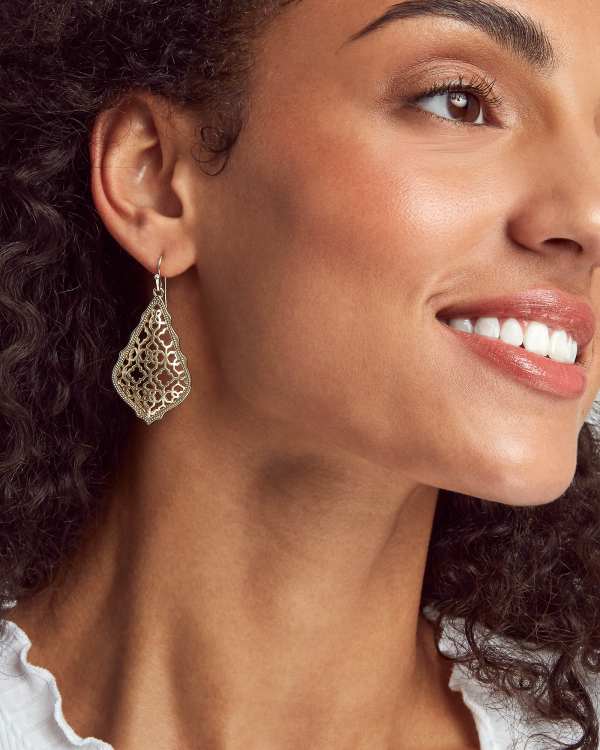 Addie Silver Drop Earrings in Silver Filigree Mix - view 2