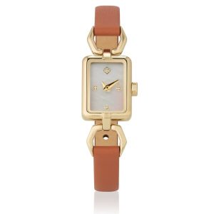 Adela Gold Leather Watch