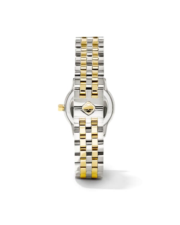 Alex Two Tone Stainless Steel 28mm Watch in Ivory Mother-of-Pearl - view 2