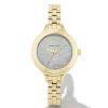 Alex Gold Tone Stainless Steel 35mm Narrow Watch in Ivory Mother-of-Pearl