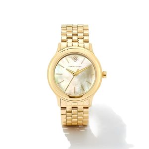 Alex Gold Tone Stainless Steel 35mm Watch in Ivory Mother-of-Pearl