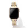 Alex 5 Link Watch Band in Two Tone Stainless Steel
