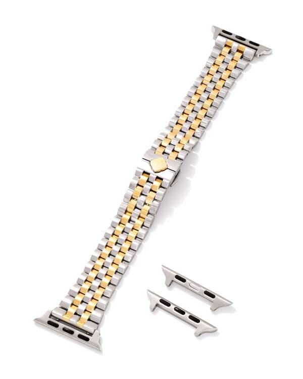 Alex 5 Link Watch Band in Two Tone Stainless Steel - view 2