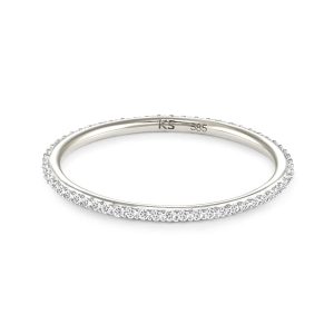 0.23 ct Angelina 14k White Gold Band Ring in White Diamond