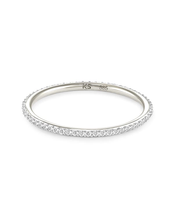 0.23 ct Angelina 14k White Gold Band Ring in White Diamond