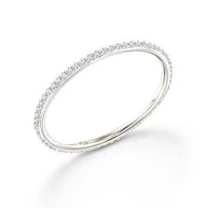 0.23 ct Angelina 14k White Gold Band Ring in White Diamond - view 2