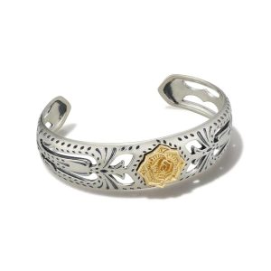 Ansel Rose Cuff Bracelet in Mixed Metal