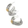Ansel Rose Hoop Earrings in Mixed Metal