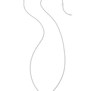 Ansel Rose 14k White Gold Pendant Necklace in White Diamond - view 2