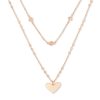 Ari Heart Multi Strand Necklace in Rose Gold