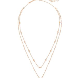 Ari Heart Multi Strand Necklace in Rose Gold - alternate view